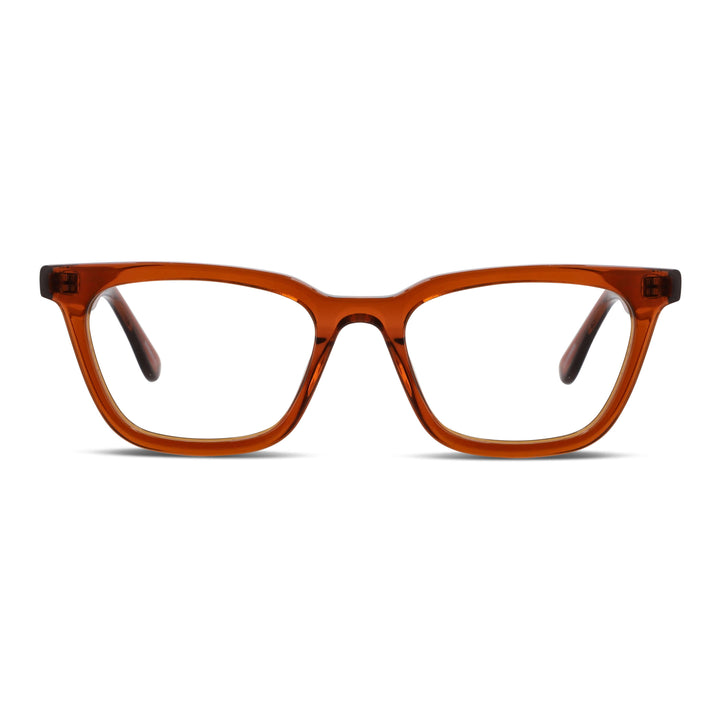Vista frontal Oliver marcos ópticos color marrón #color_brown