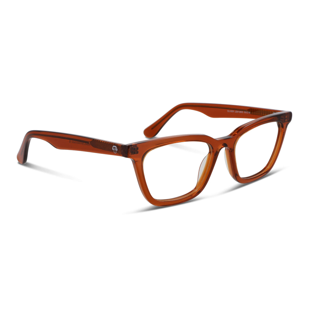 lentes opticos de acetato forma rectangular ovalada color café para hombre y mujer opticos distribuidor mayorista opticas #color_brown