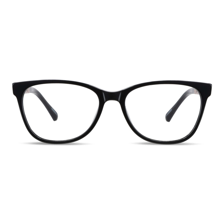 Frontal Hanga Roa lentes ópticos hombre tono negro bisagra reforzada #color_negro