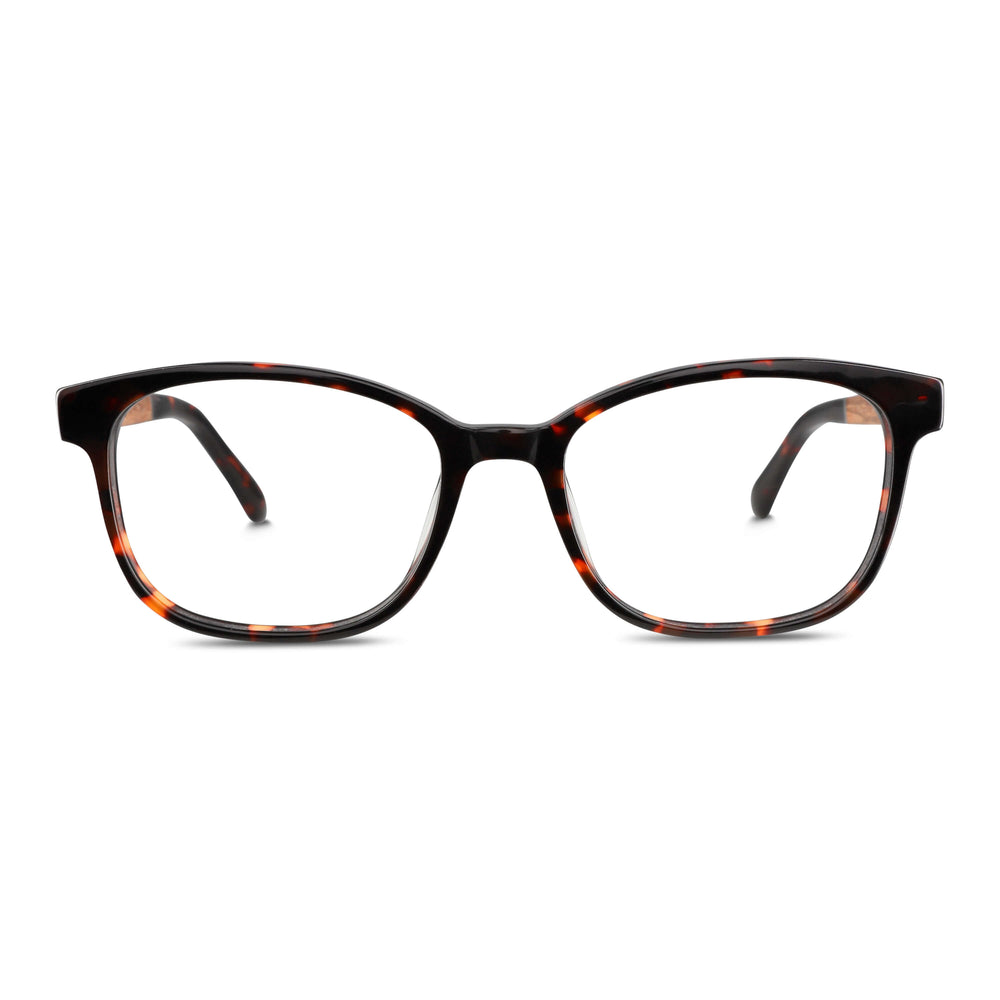 armazones opticos agatados color negro con patas de madera reciclada sustentable para hombre y mujer de cara redonda grande. Vista lateral angulada#color_negro