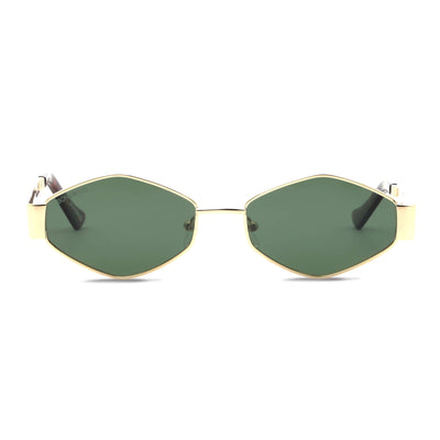anteojos gafas de sol lentes polarizados dorados con g15 geometricos de moda italiana originales diseñador #color_g15