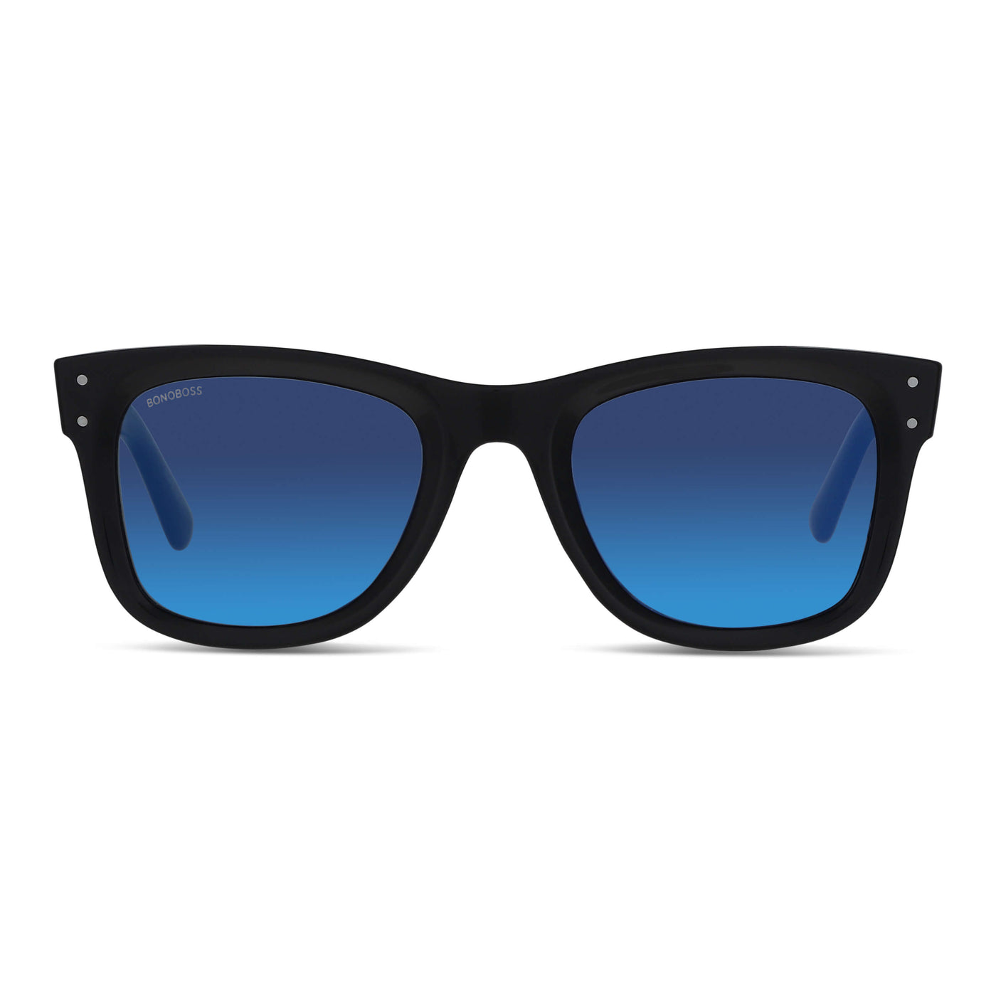 anteojos de sol polarizados para hombre y mujer color negro cristal azul