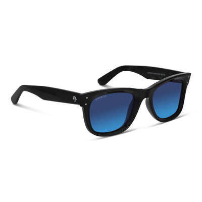 anteojos de sol polarizados para hombre y mujer color negro cristal azul