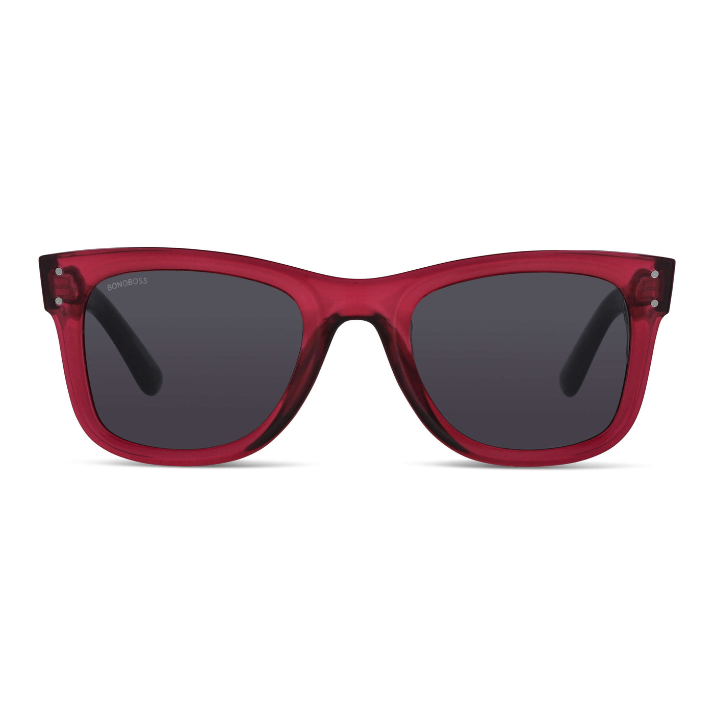 anteojos de sol polarizados para hombre y mujer color rojo cristal negro