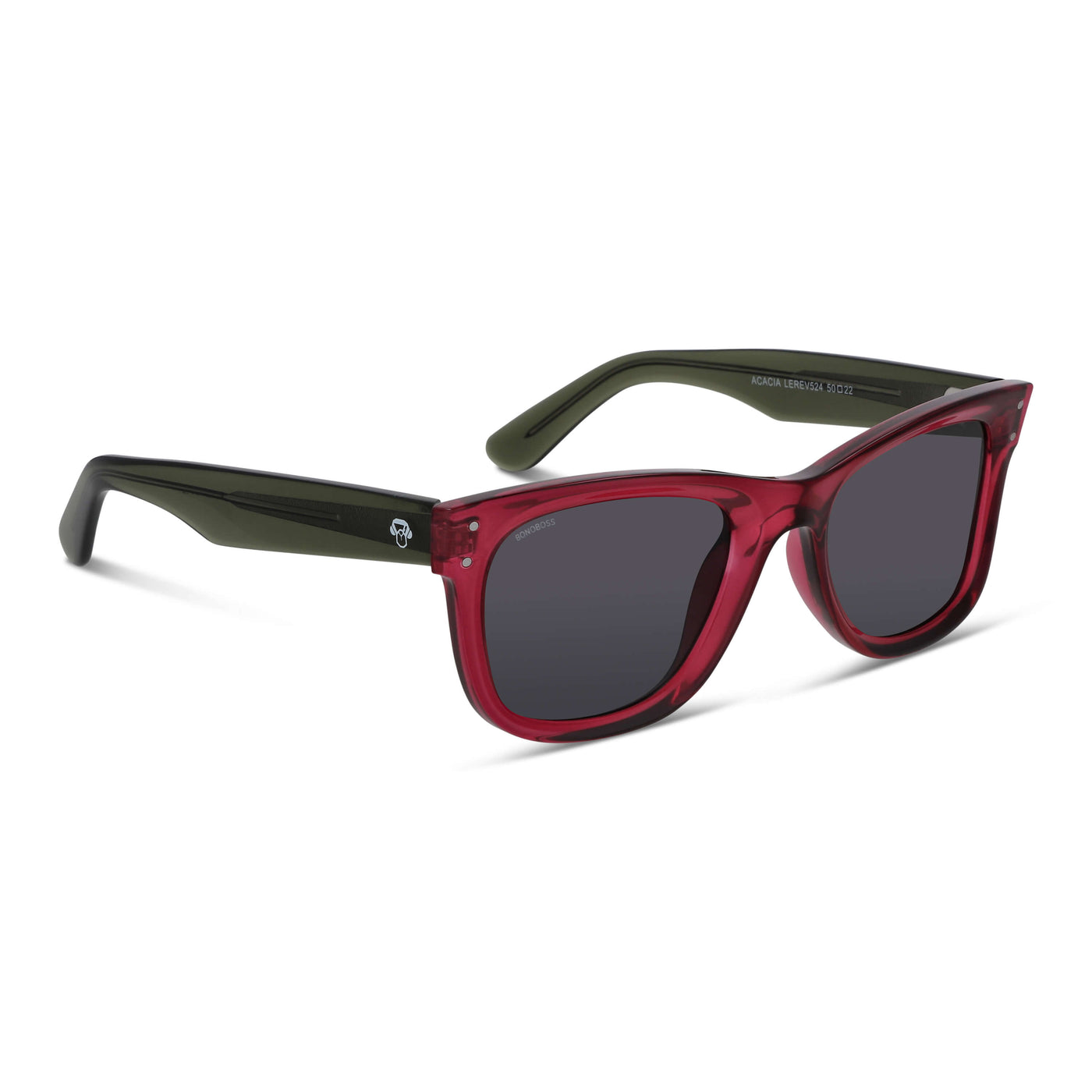 anteojos de sol polarizados para hombre y mujer color rojo cristal negro