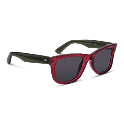 anteojos de sol polarizados para hombre y mujer color rojo cristal negro