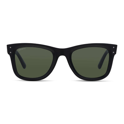 anteojos de sol polarizados para hombre y mujer color negro cristal verde