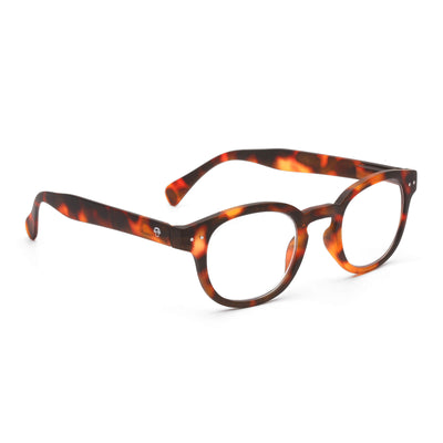 anteojo lectura filtro azul color carey redondeado para hombre mujer moda sustentable botellas plasticas recicladas