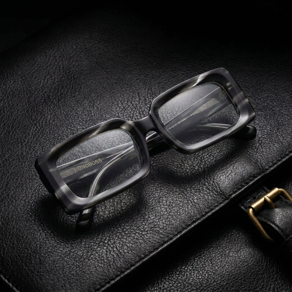 London Lentes de Lectura gris editorial cuero brass #color_gris