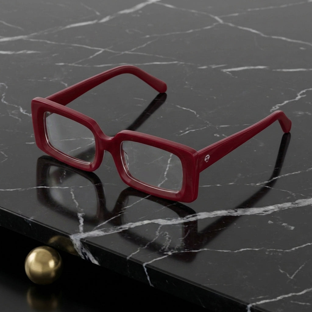 London Lentes de Lectura rojo editorial mármol negro #color_rojo