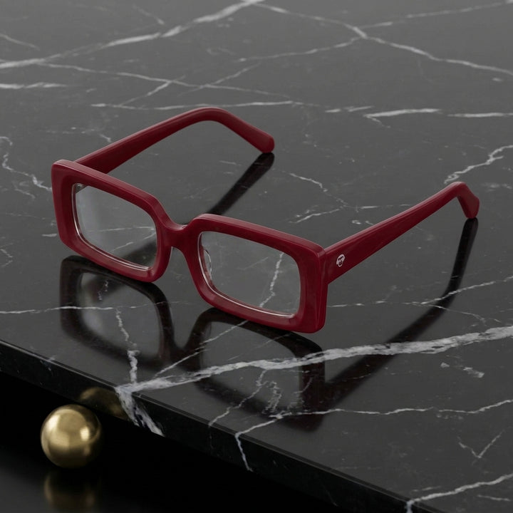London Lentes de Lectura rojo editorial mármol negro #color_rojo