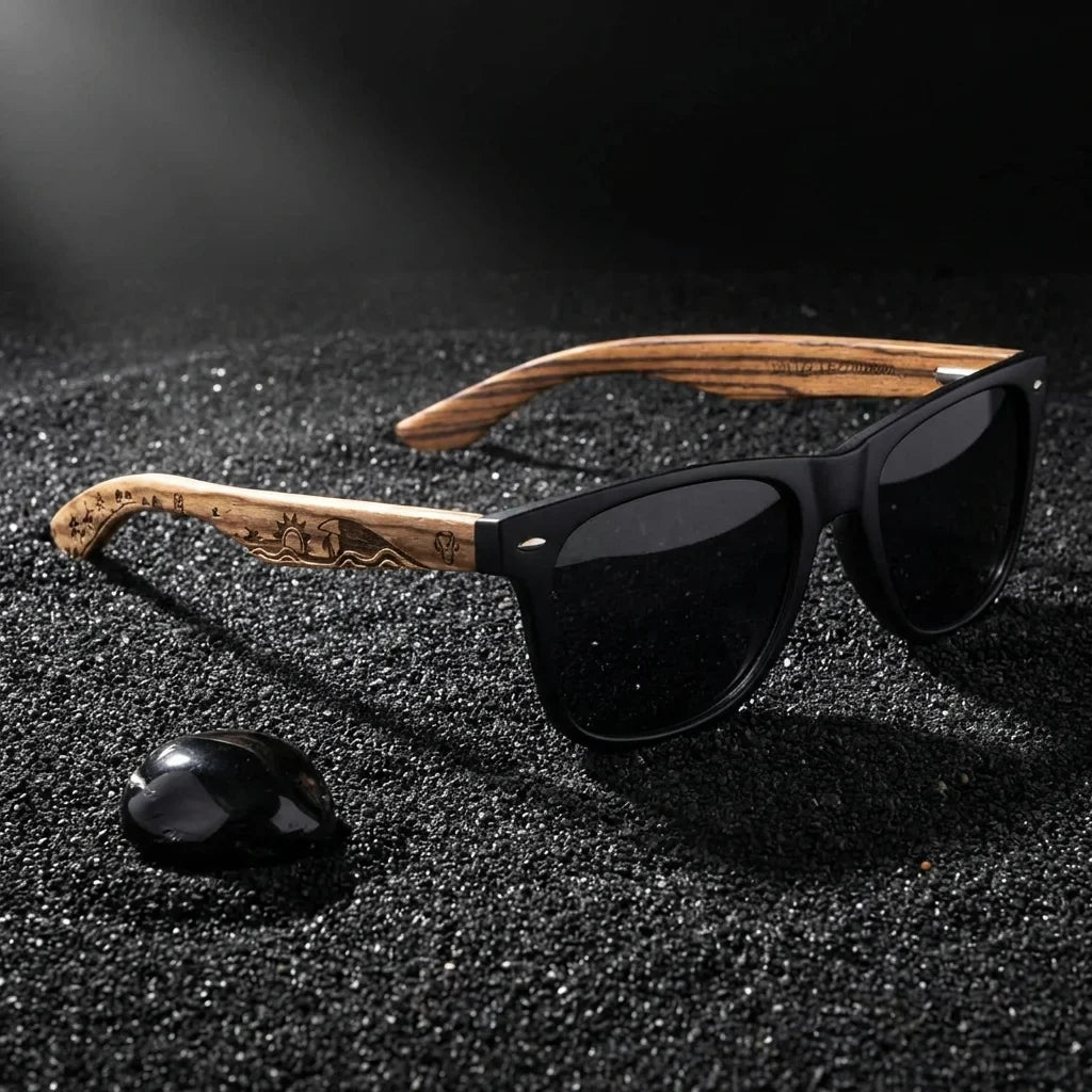Lentes sol Acacia Designer's polarizados UV400 sobre arena negra volcanica Bonoboss #color_surf