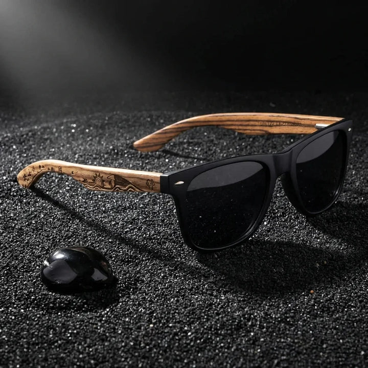 Lentes sol Acacia Designer's polarizados UV400 sobre arena negra volcanica Bonoboss #color_surf