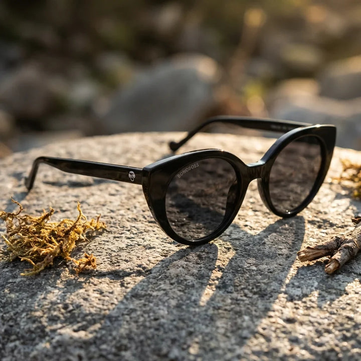 Lentes sol Hannover polarizados UV400 paisaje patagonico naturaleza sustentable Bonoboss #color_negro