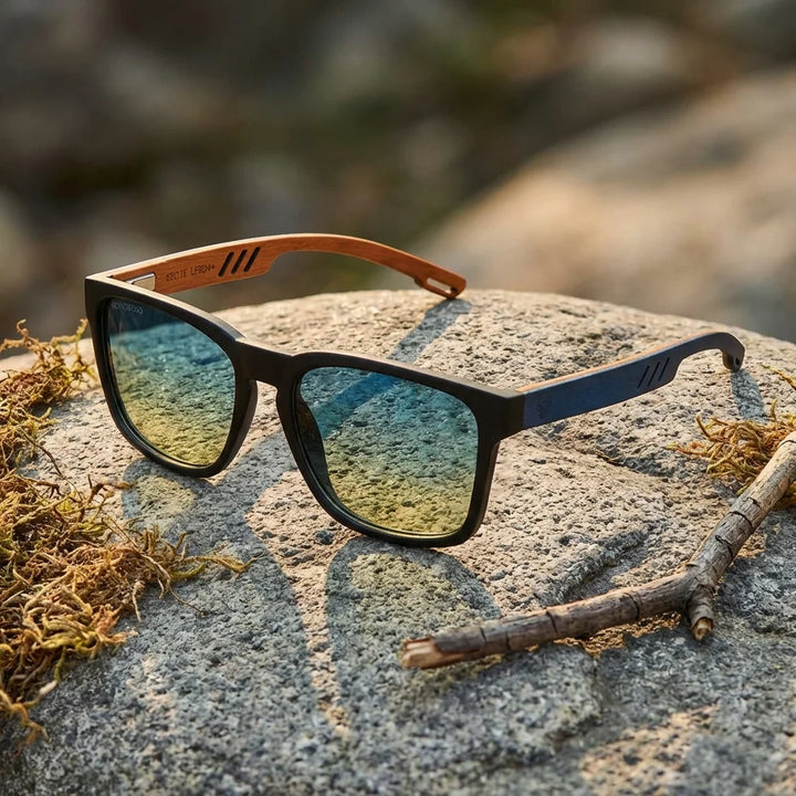 Lentes sol Waimea polarizados UV400 paisaje patagonico naturaleza sustentable Bonoboss #color_degrade-azul