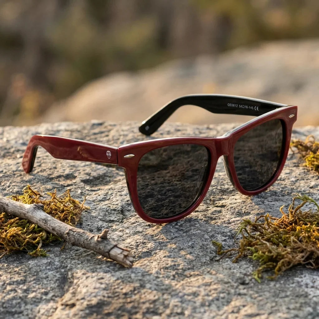 Lentes sol Valencia polarizados UV400 paisaje patagonico naturaleza sustentable Bonoboss #color_rojo