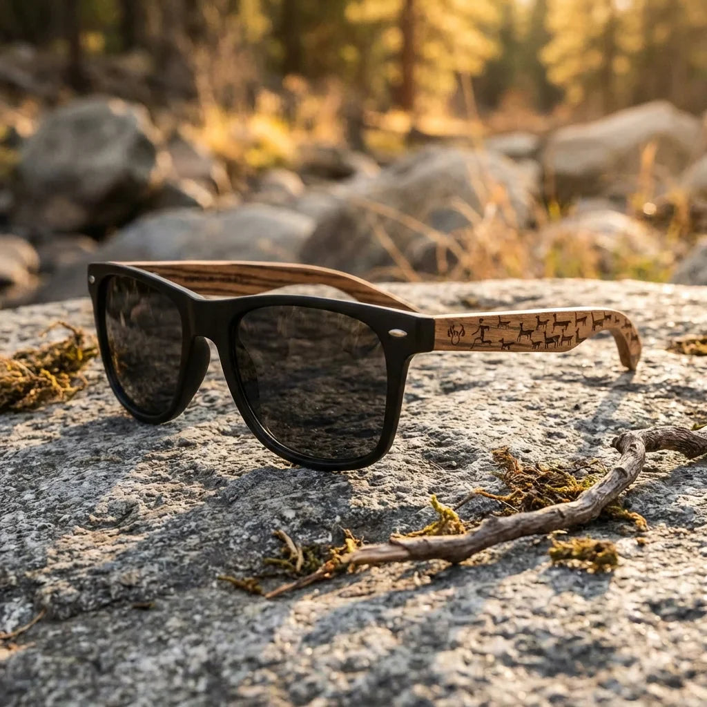 Lentes sol Acacia Designer's polarizados UV400 paisaje patagonico naturaleza sustentable Bonoboss #color_llamas