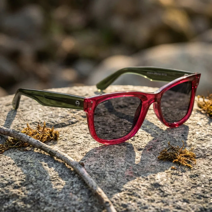 Lentes sol Acacia Reverse polarizados UV400 paisaje patagonico naturaleza sustentable Bonoboss #color_rosado