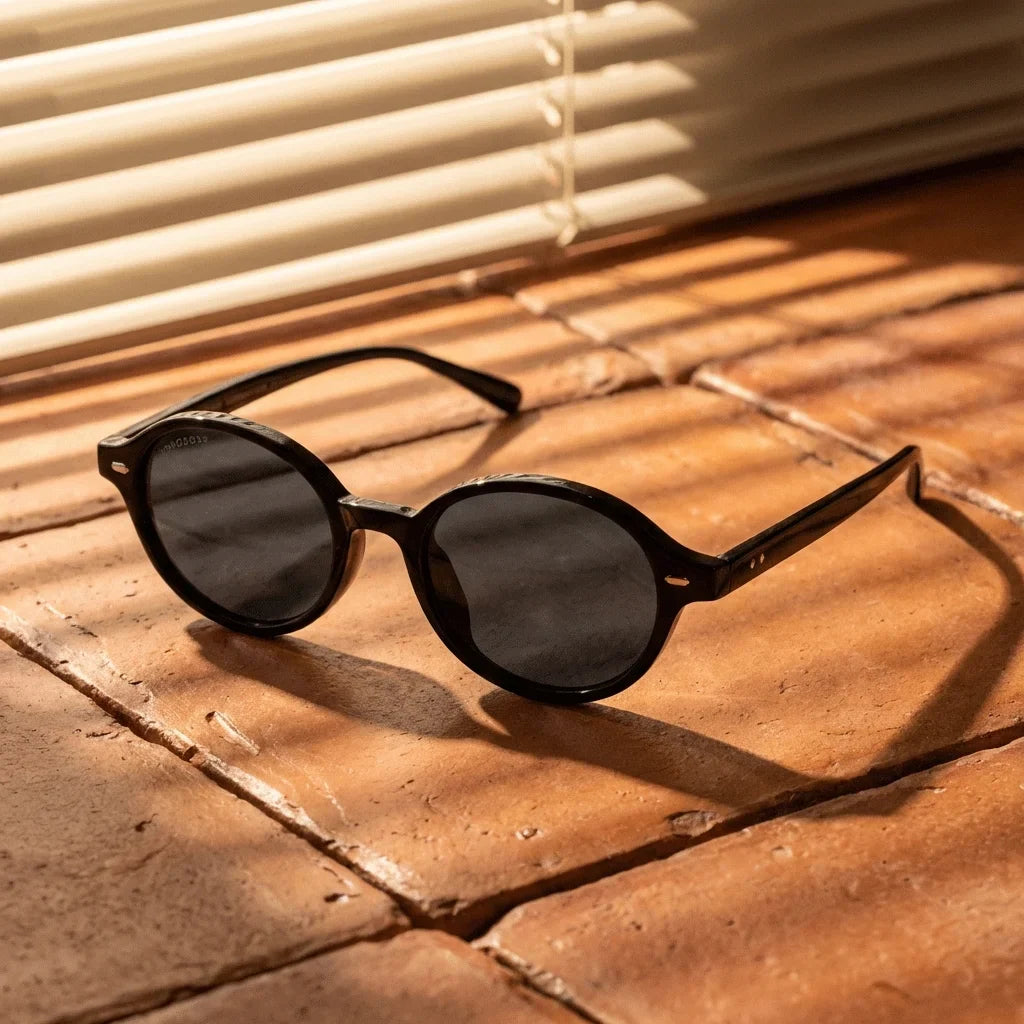 Lentes sol Capri polarizados UV400 fotografia editorial Bonoboss #color_negro