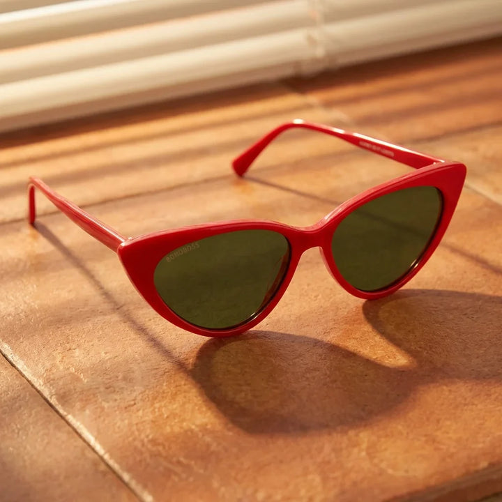 Lentes sol Audrey Red polarizados UV400 fotografia editorial Bonoboss #color_rojo
