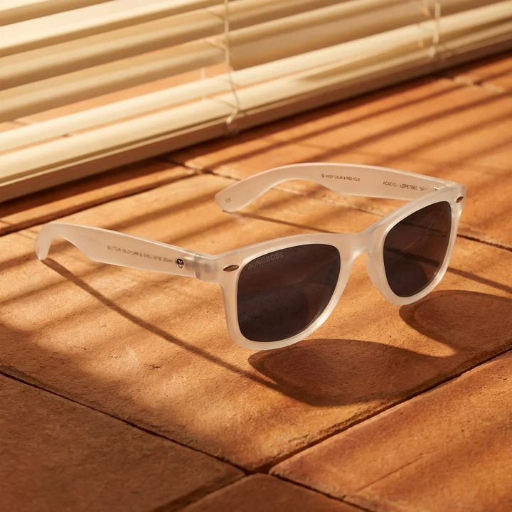Lentes sol Acacio RPET polarizados UV400 fotografia editorial Bonoboss #color_transparente