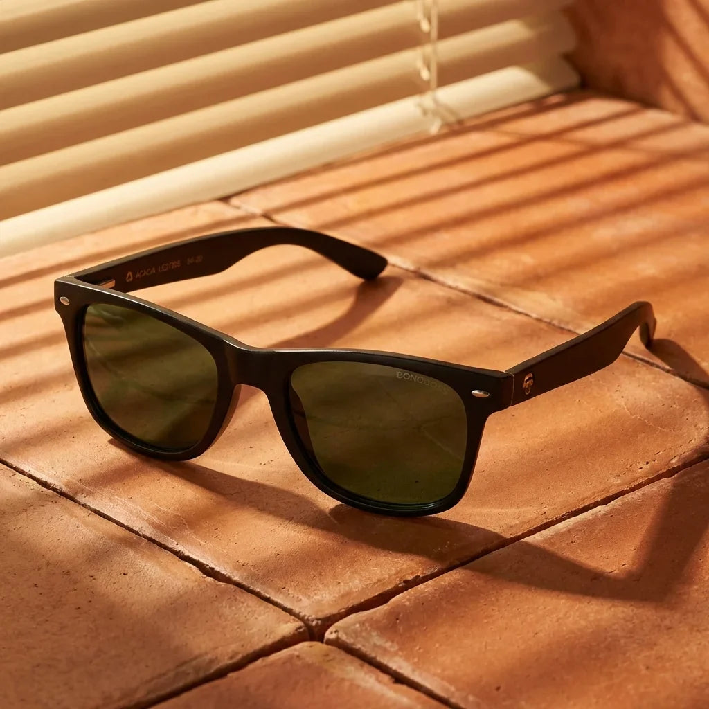 Lentes sol Acacia Dark polarizados UV400 fotografia editorial Bonoboss #color_g15