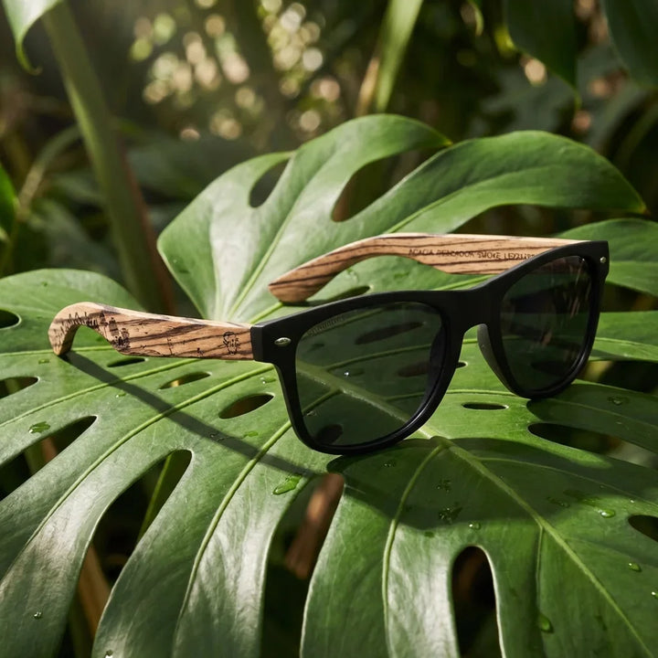 Lentes sol Acacia Designers polarizados fisherman composicion botanica hoja monstera tropical Bonoboss #editorial_grid2 #color_fisherman