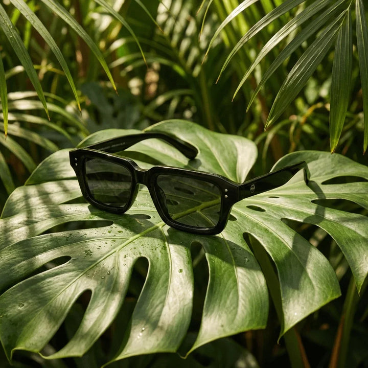 Lentes sol Verona polarizados UV400 composicion botanica monstera tropical natural Bonoboss #color_dark