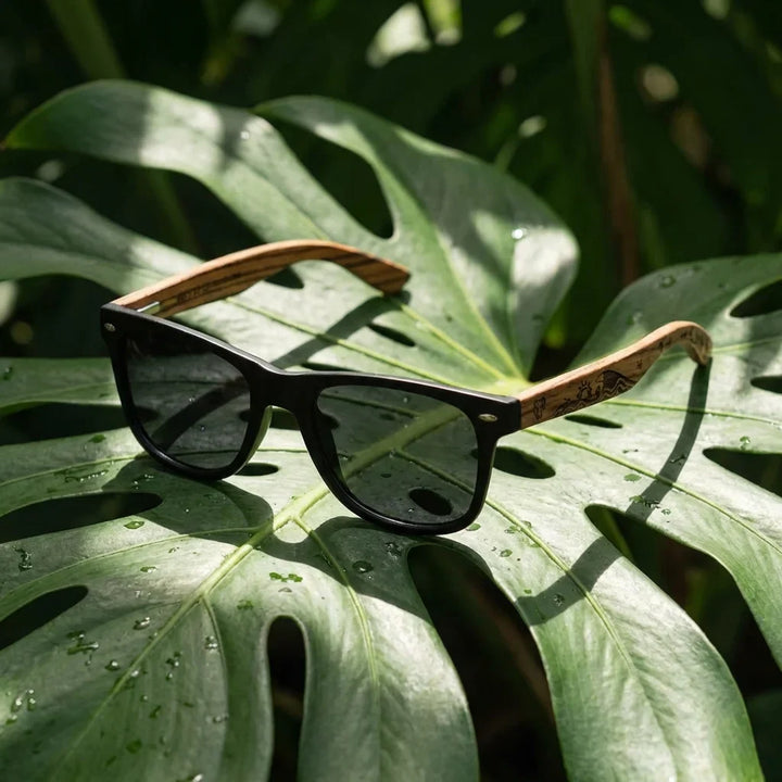 Lentes sol Acacia Designers polarizados surf composicion botanica hoja monstera tropical Bonoboss #editorial_grid2 #color_surf