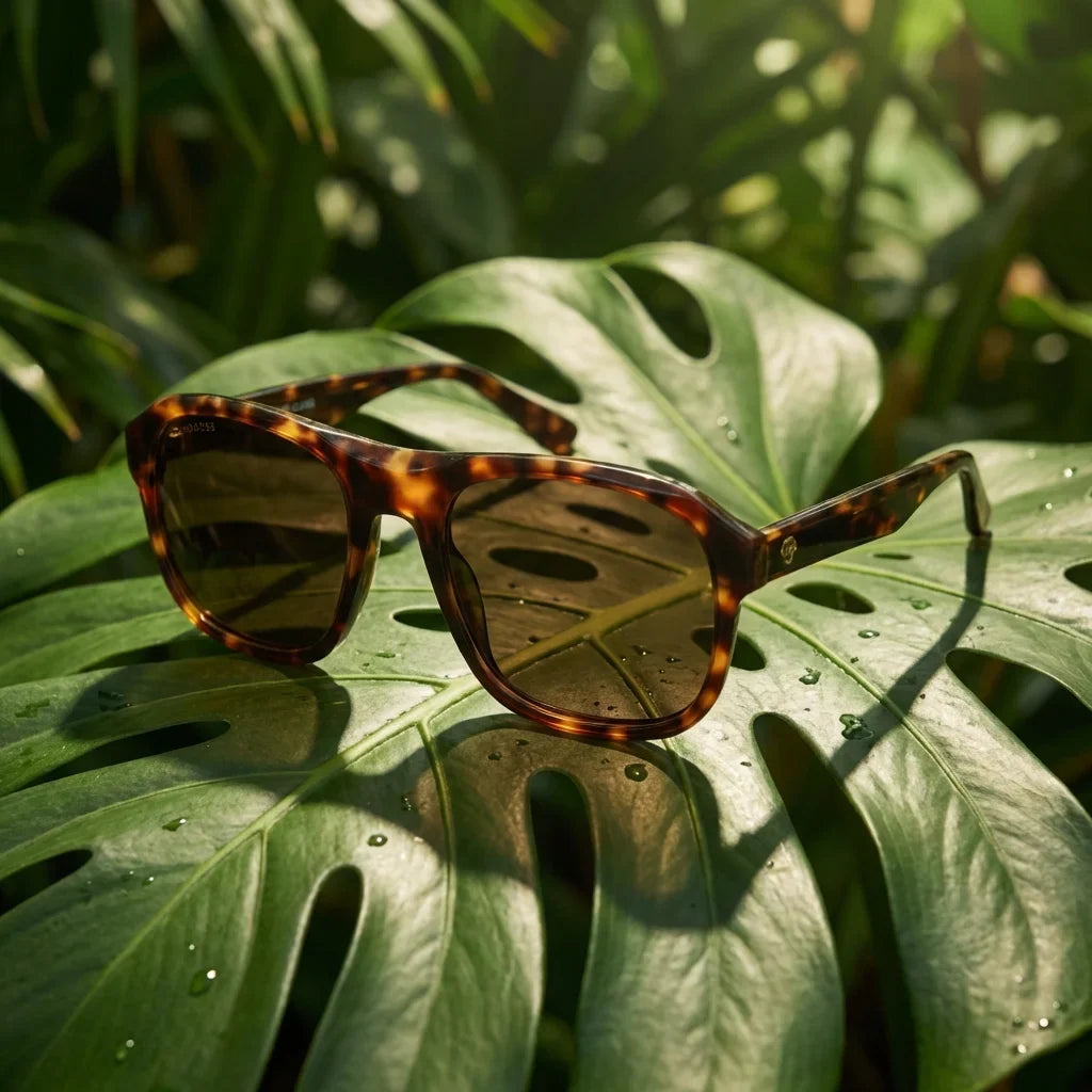 Lentes sol Tom polarizados UV400 composicion botanica monstera tropical natural Bonoboss #color_carey