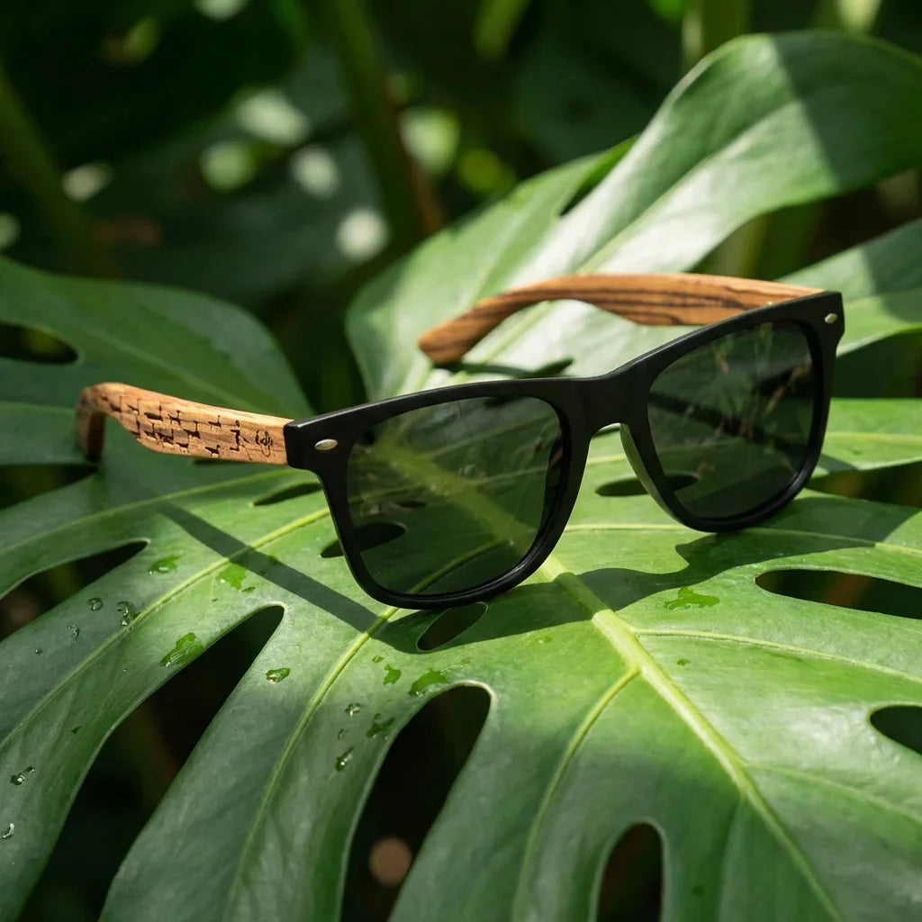 Lentes sol Acacia Designers polarizados llamas composicion botanica hoja monstera tropical Bonoboss #editorial_grid2 #color_llamas