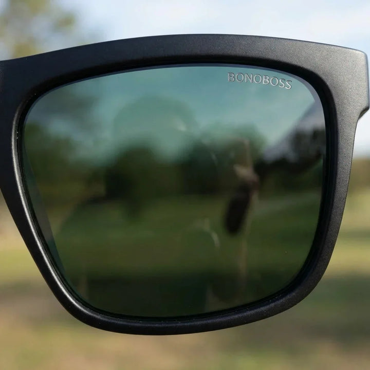 Lentes sol Lautaro Dark polarizados UV400 acetato G15 close-up lente coating espejado detalle optico Bonoboss #editorial_polarizado #color_g15