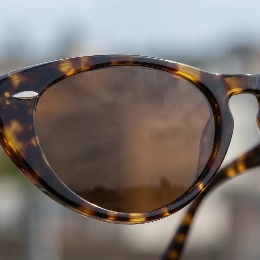 Lentes sol Havana polarizados UV400 bio-acetato carey close-up lente coating espejado detalle optico Bonoboss #editorial_grid1 #color_carey