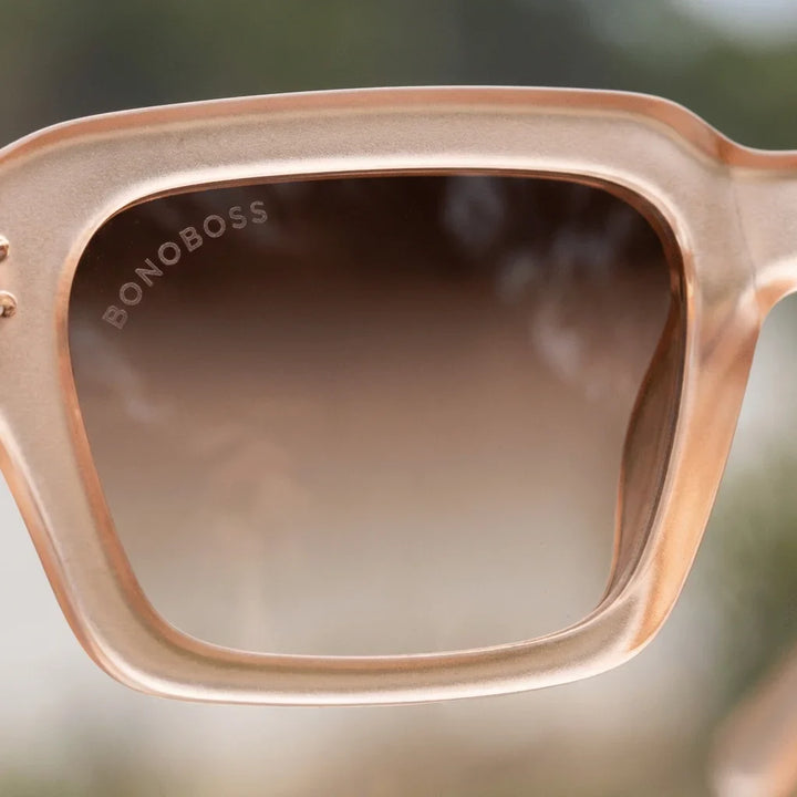 Lentes sol Verona polarizados UV400 detalle lente coating espejado precision optica Bonoboss #color_champagne