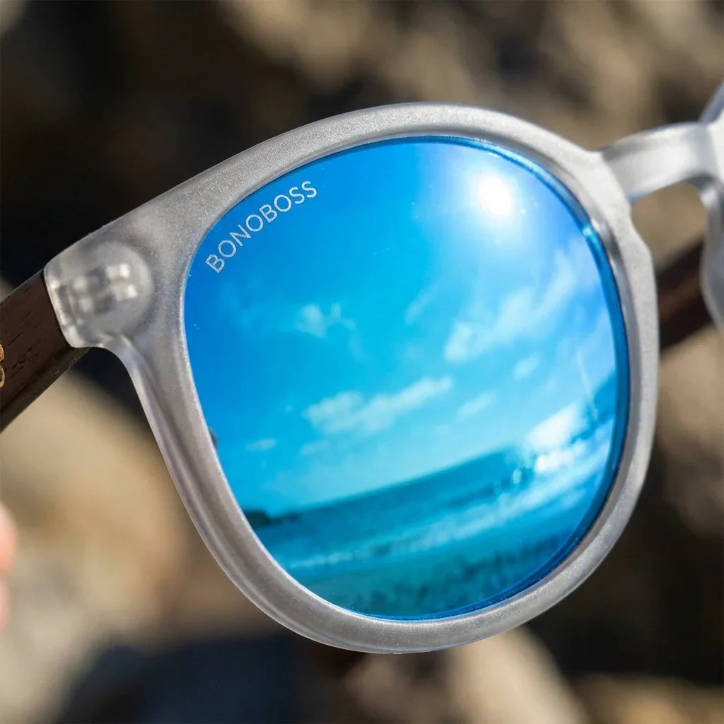 Lentes sol Meli TSP polarizados UV400 bio-acetato TSP espejado azul close-up lente coating reflejo optico Bonoboss #editorial_polarizado #color_espejado-azul