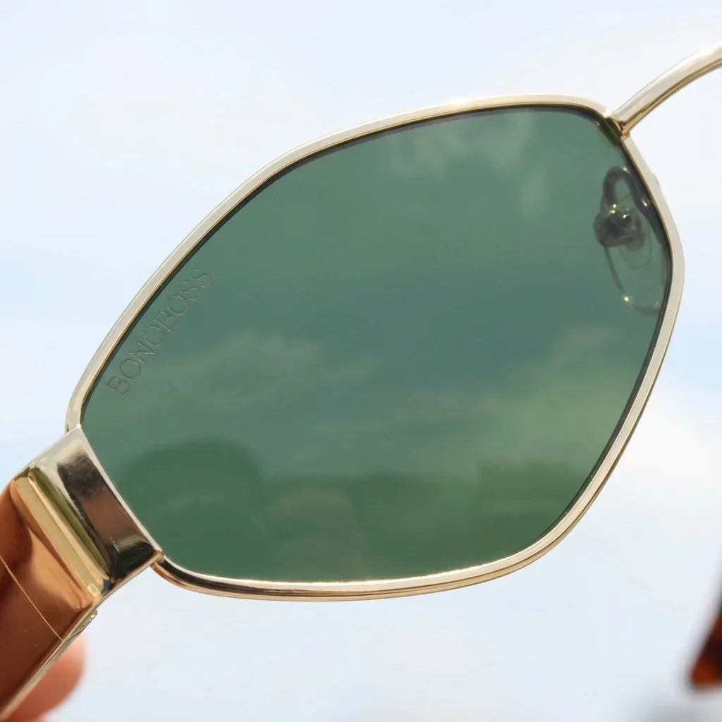 Lentes sol Valkyrie polarizados UV400 detalle lente coating espejado precision optica Bonoboss #color_g15