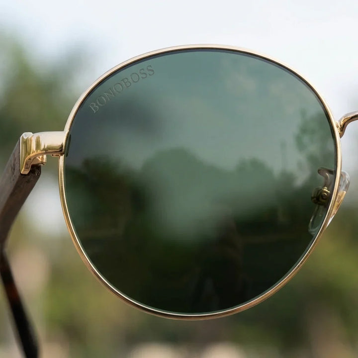 Lentes sol Harry Gold polarizados UV400 metal g15 close-up lente coating espejado detalle optico Bonoboss #editorial_polarizado #color_g15