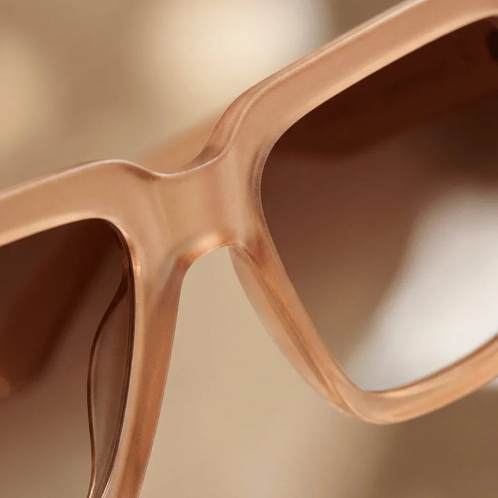 Lentes sol Verona polarizados UV400 macro textura acetato vetas detalle premium Bonoboss #color_champagne
