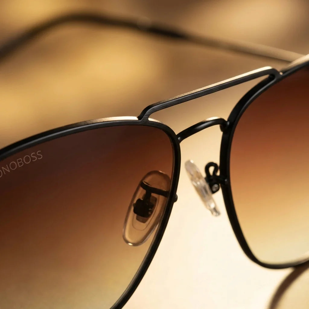 Lentes sol Commander Reverse polarizados UV400 macro textura acetato vetas detalle premium Bonoboss #color_gun