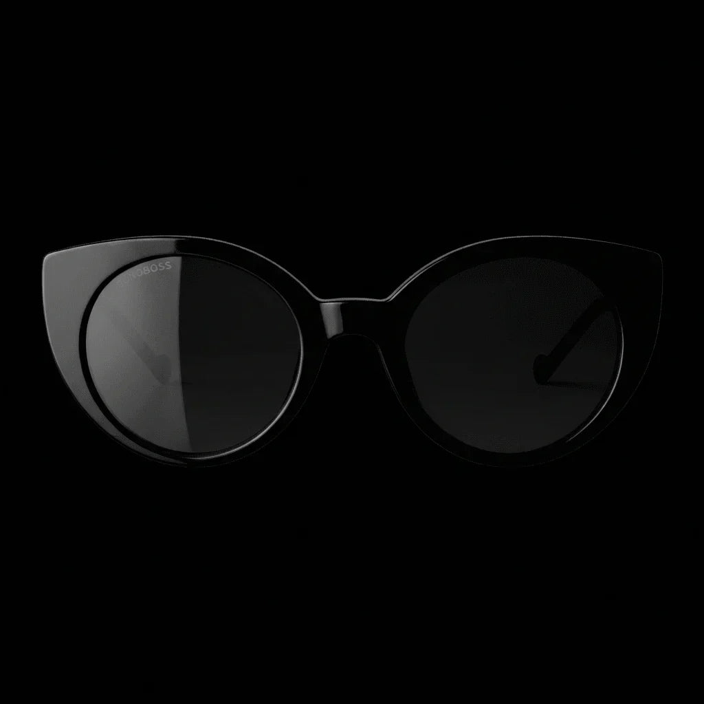 Lentes sol Hannover polarizados UV400 frontal dramatico luz editorial Bonoboss #color_negro