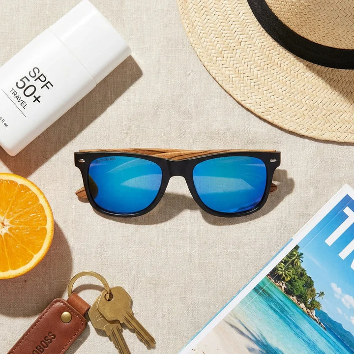 Lentes sol Acacia Designers polarizados waves sky flat lay summer essentials accesorios playa Bonoboss #editorial_detail2 #color_waves-sky