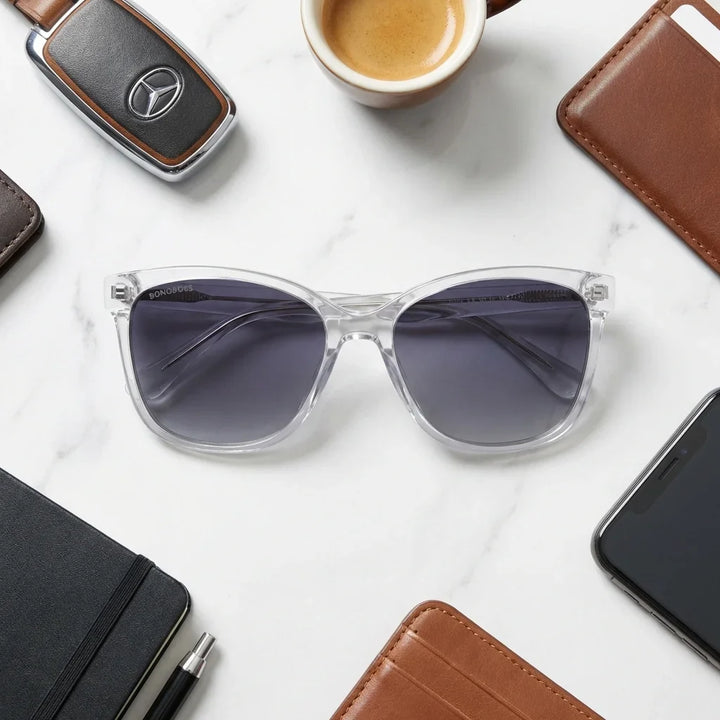Lentes sol Tiare ❀ polarizados UV400 composicion urban kit accesorios ciudad Bonoboss #color_transparente