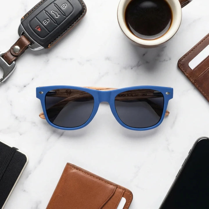Lentes sol Acacia polarizados UV400 madera zebrano Blue Smoke composicion urban kit accesorios ciudad Bonoboss #editorial_detail2 #color_blue-smoke