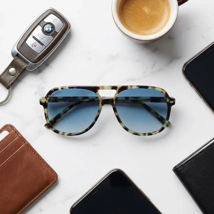 Lentes sol Orson E.D polarizados UV400 bio-acetato verde composicion urban kit accesorios ciudad moderna Bonoboss #editorial_detail1 #color_verde