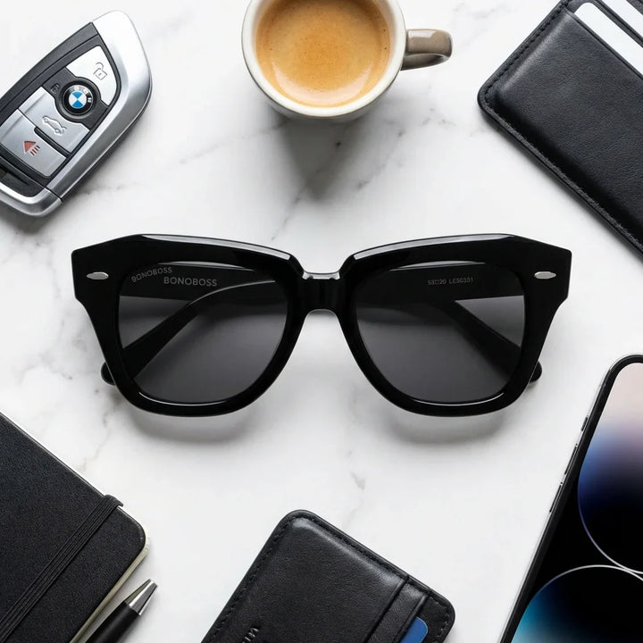 Lentes sol Selkie Vintage polarizados UV400 composicion urban kit accesorios ciudad Bonoboss #color_negro
