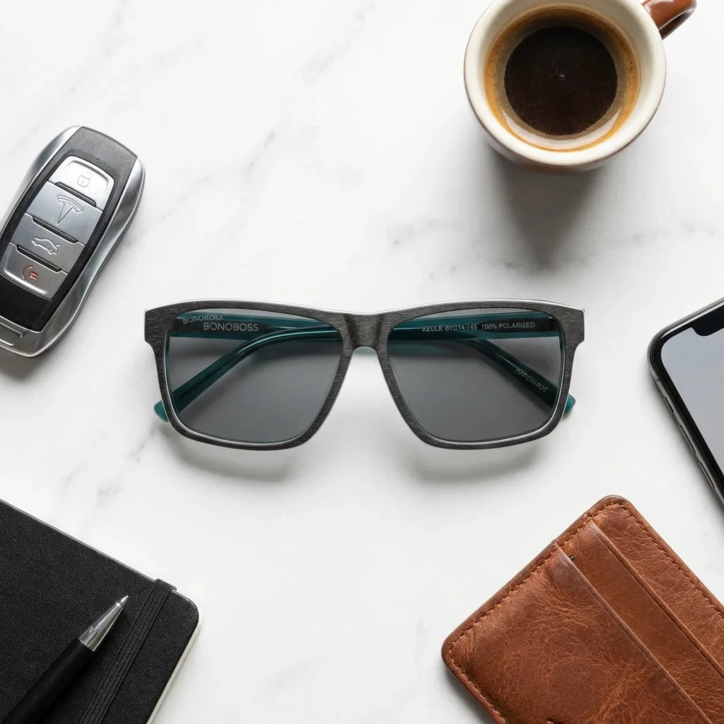 Lentes sol Keule XL polarizados UV400 madera darkblue composicion urban kit accesorios ciudad moderna Bonoboss #editorial_grid1 #color_darkblue