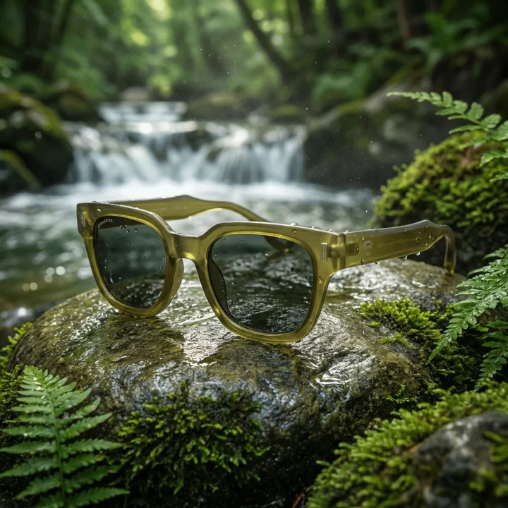 Lentes sol Osorno RPET polarizados UV400 fotografia editorial Bonoboss #color_olive