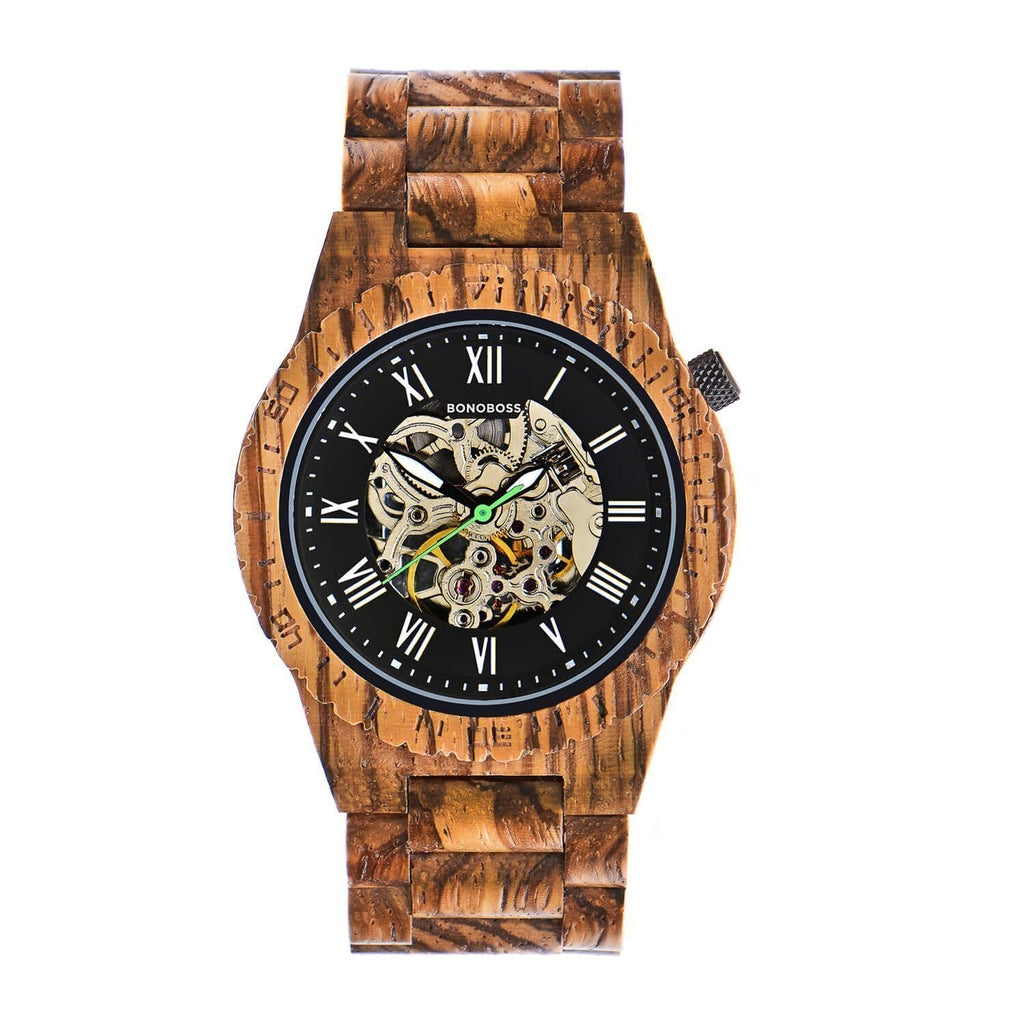Reloj Para Hombre Madera Acero Inoxidable Autom tico Kronos Bonoboss