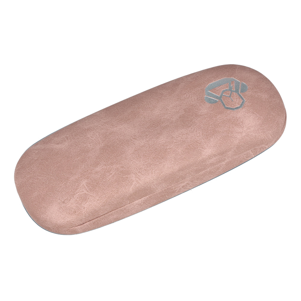 Estuche Clamb strap para lentes rosado diseño frontal para hombre y mujer #color_rosado