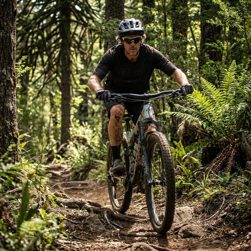 Bonoboss Strive Blanco - Lentes deportivos en accion #editorial_hero_action #color_blanco